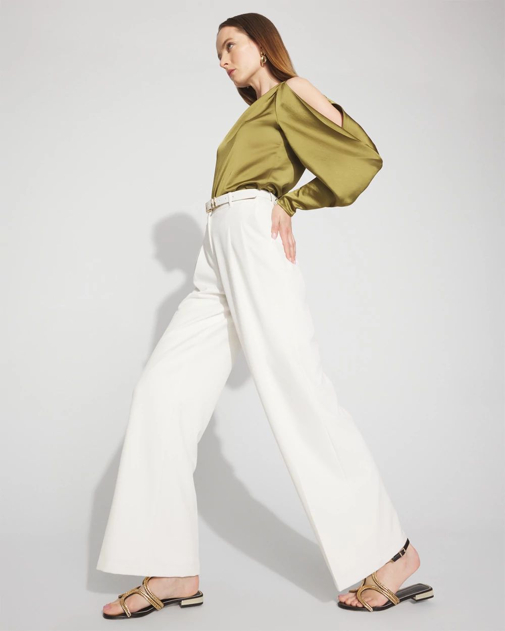 One-Shoulder Satin Blouse | White House Black Market